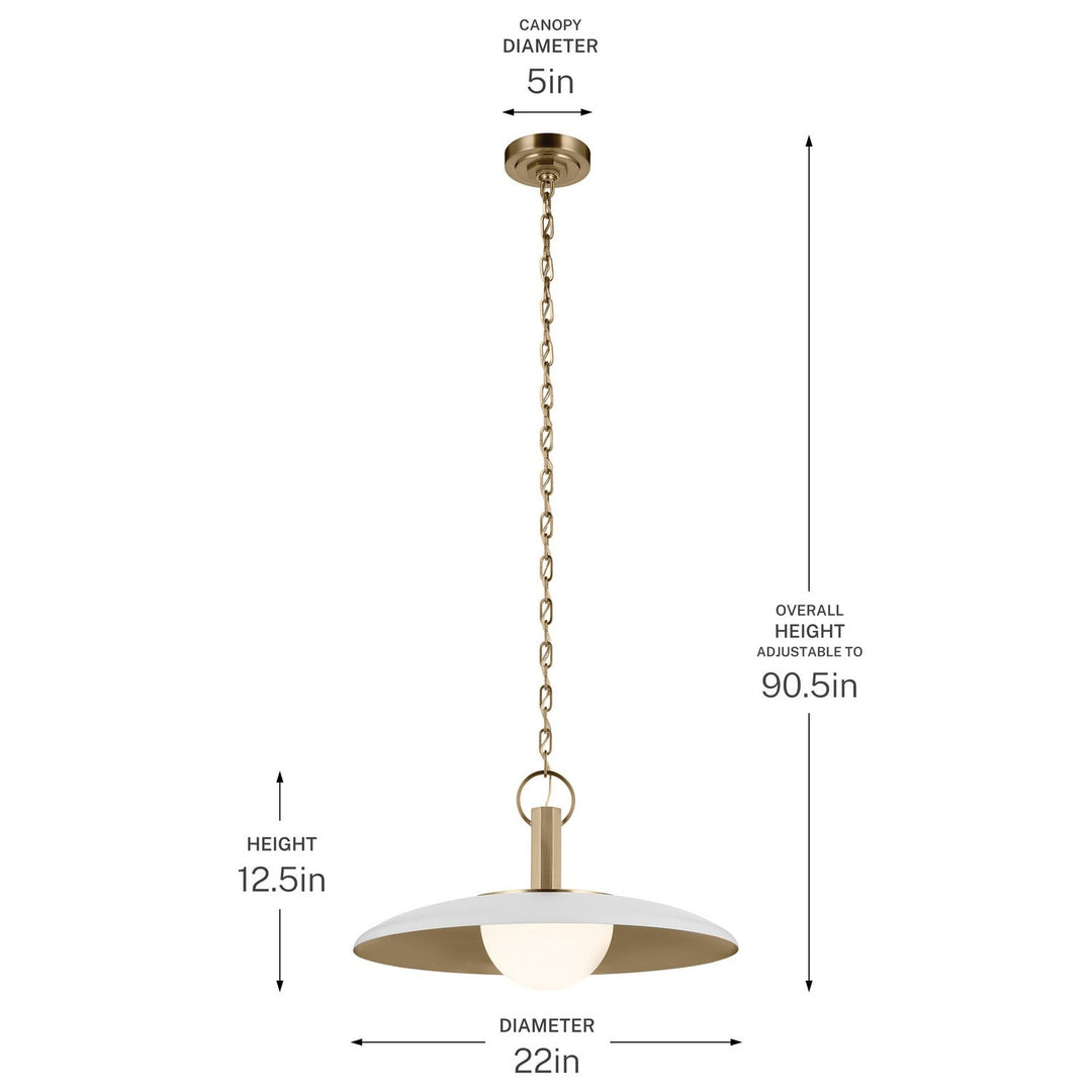 Kurio LED Pendant in White Kichler Canada