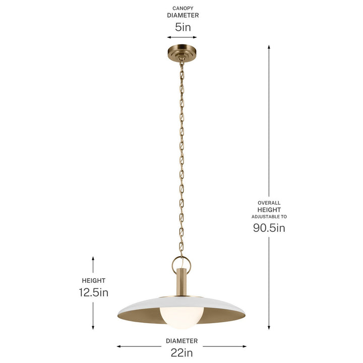 Kurio LED Pendant in White Kichler Canada