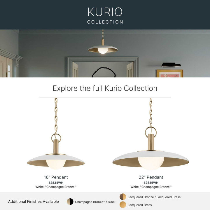 Kurio LED Pendant in White Kichler Canada