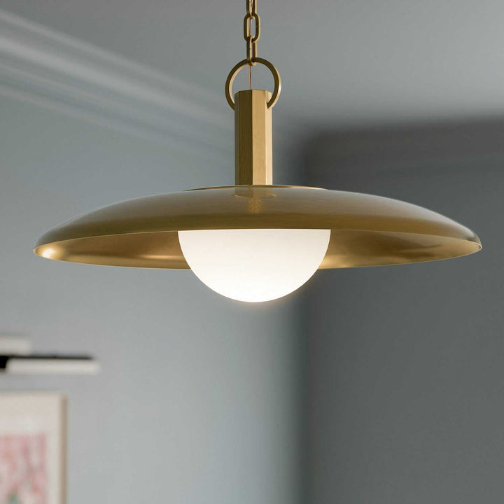 Kurio LED Pendant in Lacquered Brass Kichler Canada