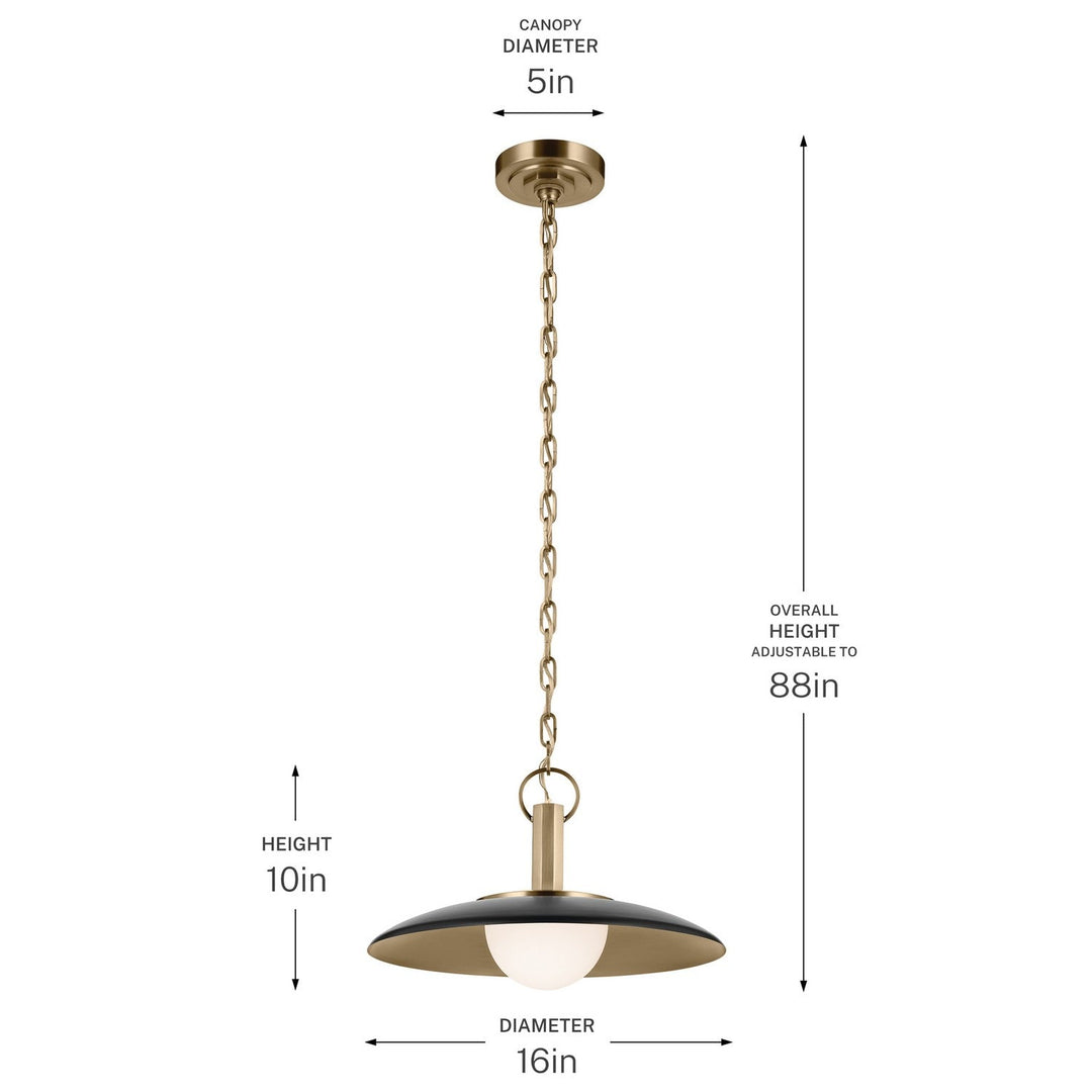 Kurio LED Pendant in Black Kichler Canada