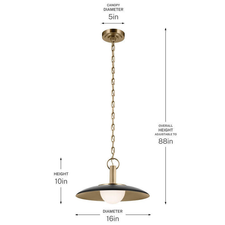 Kurio LED Pendant in Black Kichler Canada