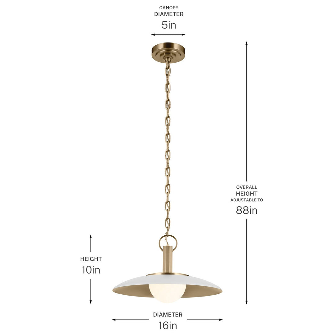 Kurio LED Pendant in White Kichler Canada