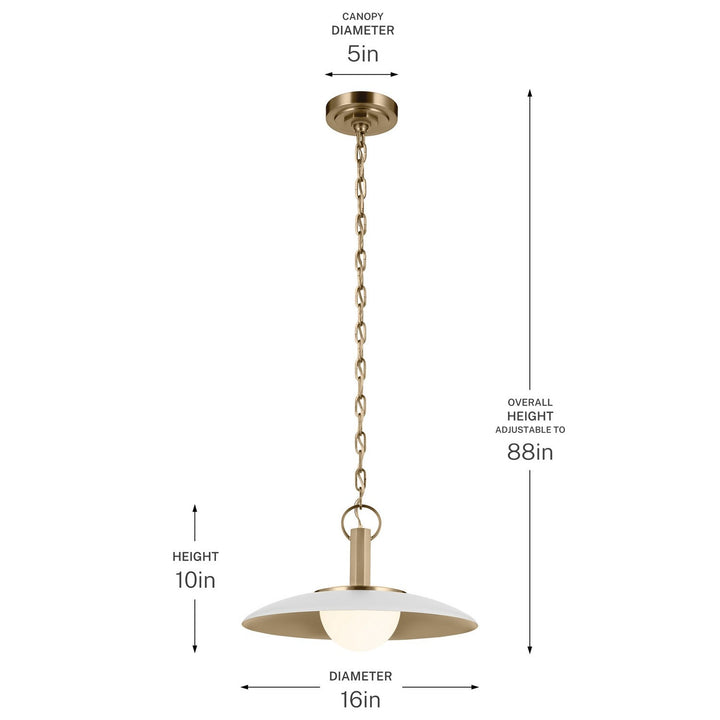 Kurio LED Pendant in White Kichler Canada
