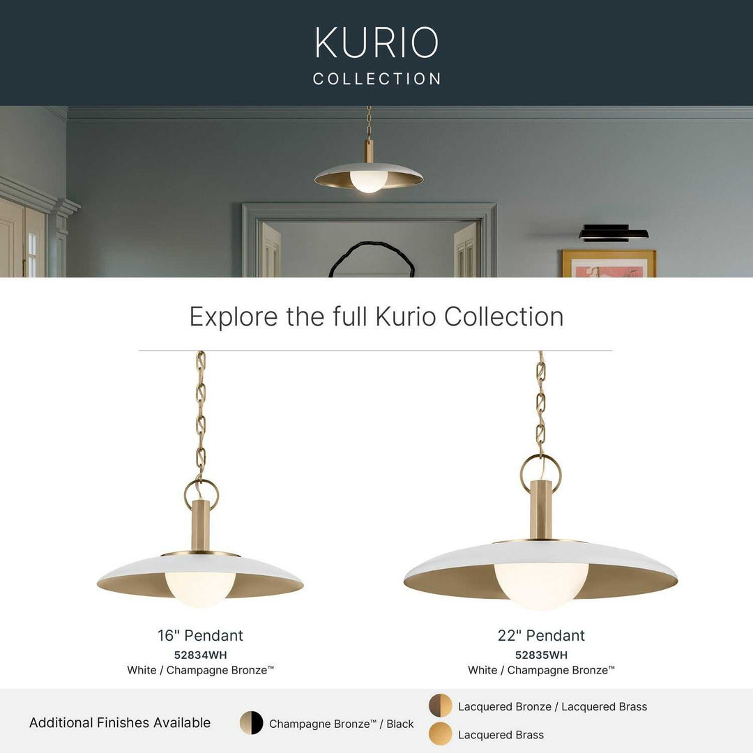 Kurio LED Pendant in White Kichler Canada
