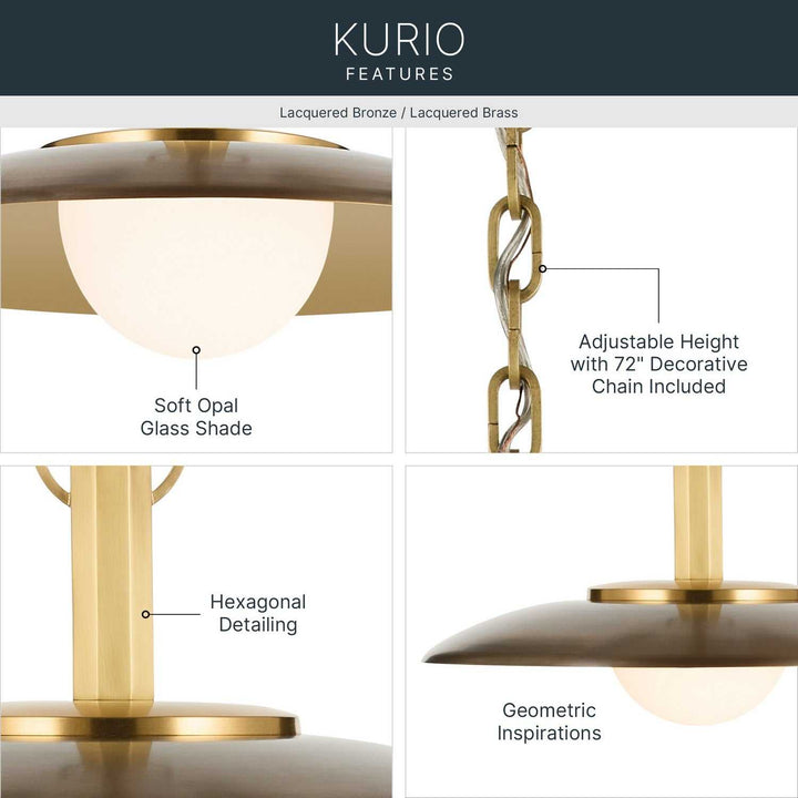 Kurio LED Pendant in Lacquered Bronze Kichler Canada