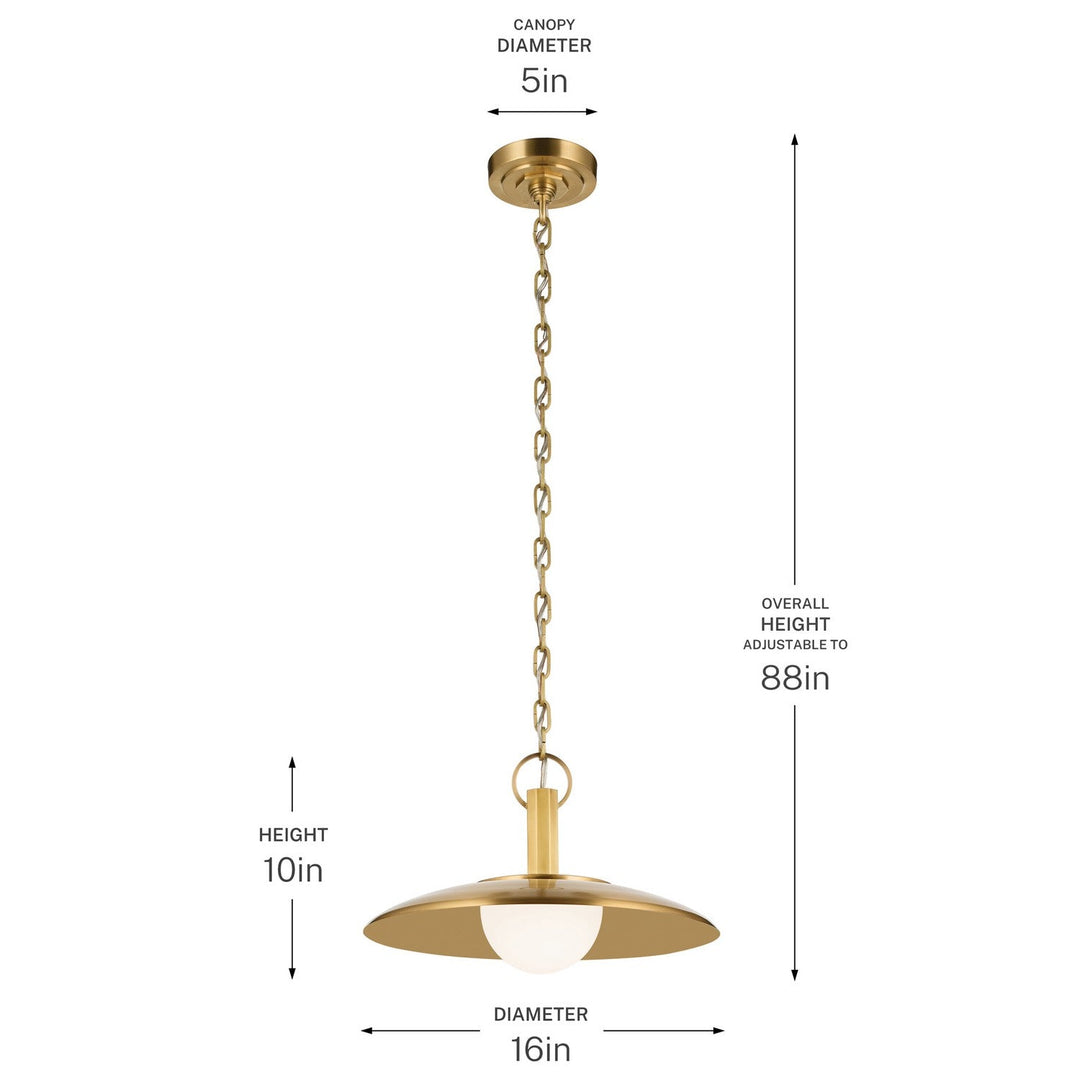 Kurio LED Pendant in Lacquered Brass Kichler Canada