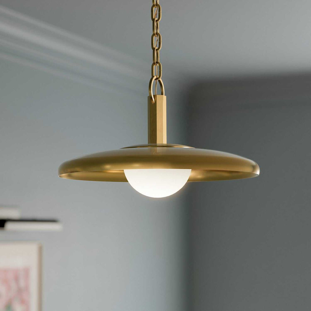Kurio LED Pendant in Lacquered Brass Kichler Canada
