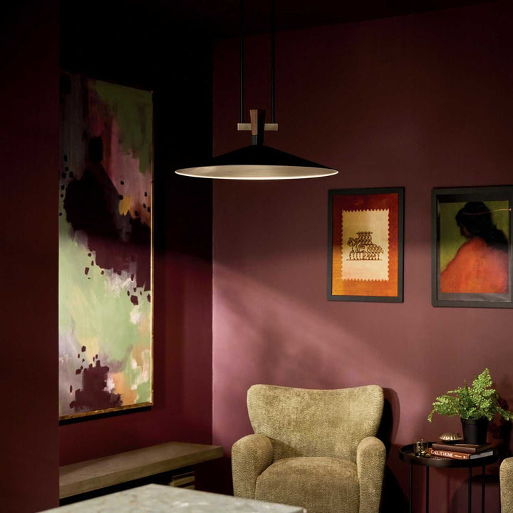 Tenon LED Pendant in Black Kichler Canada