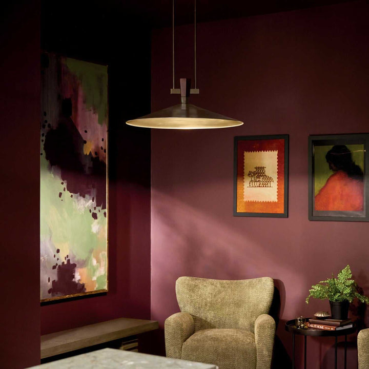 Tenon LED Pendant in Lacquered Bronze Kichler Canada
