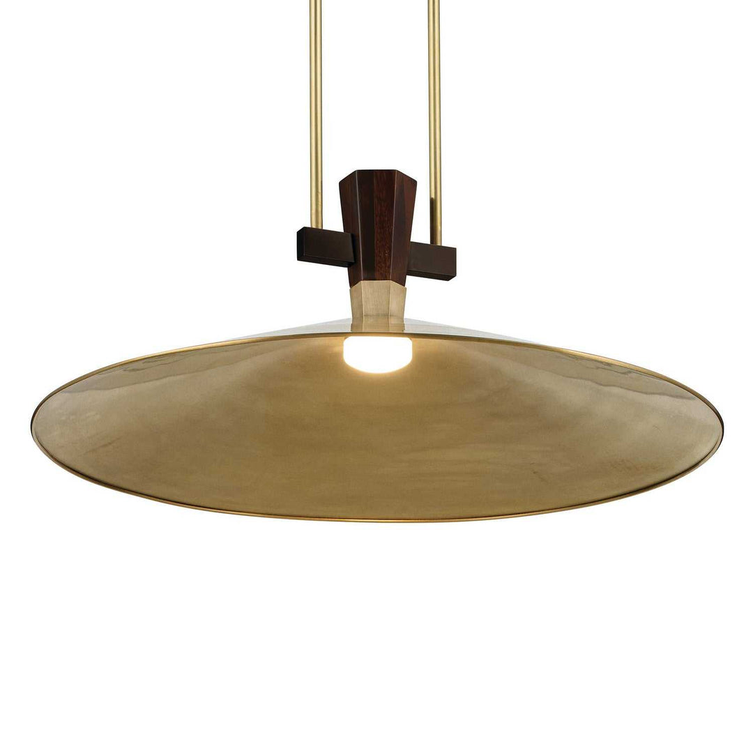 Tenon LED Pendant in Lacquered Brass Kichler Canada