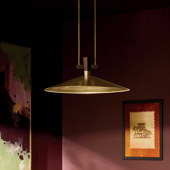 Tenon LED Pendant in Lacquered Brass Kichler Canada