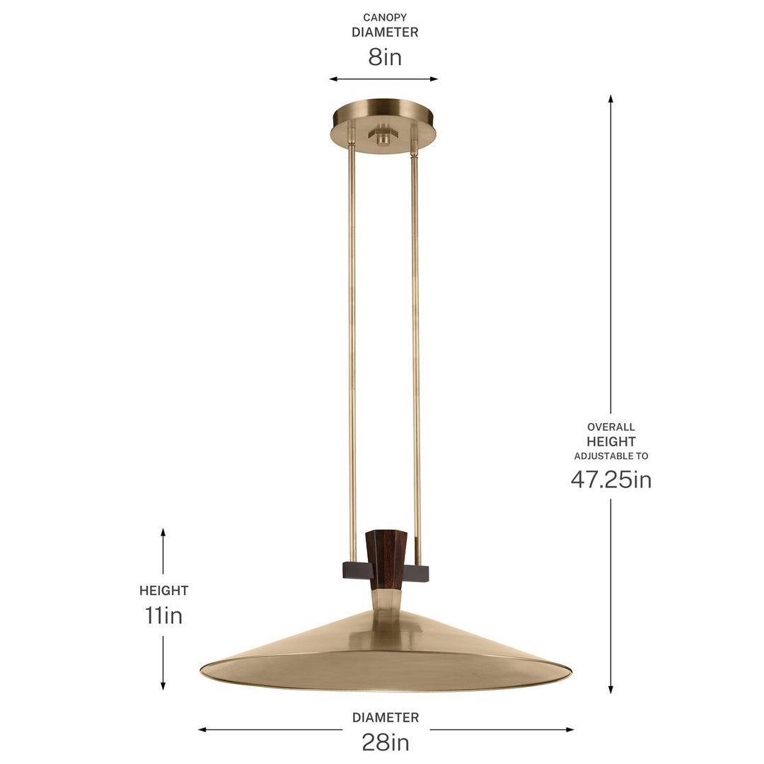 Tenon LED Pendant in Champagne Bronze Kichler Canada
