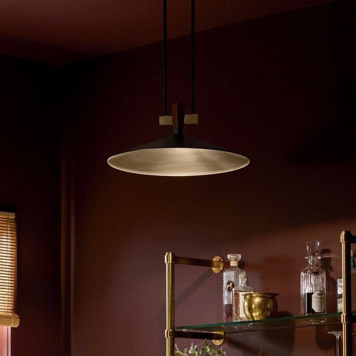 Tenon LED Pendant in Black Kichler Canada