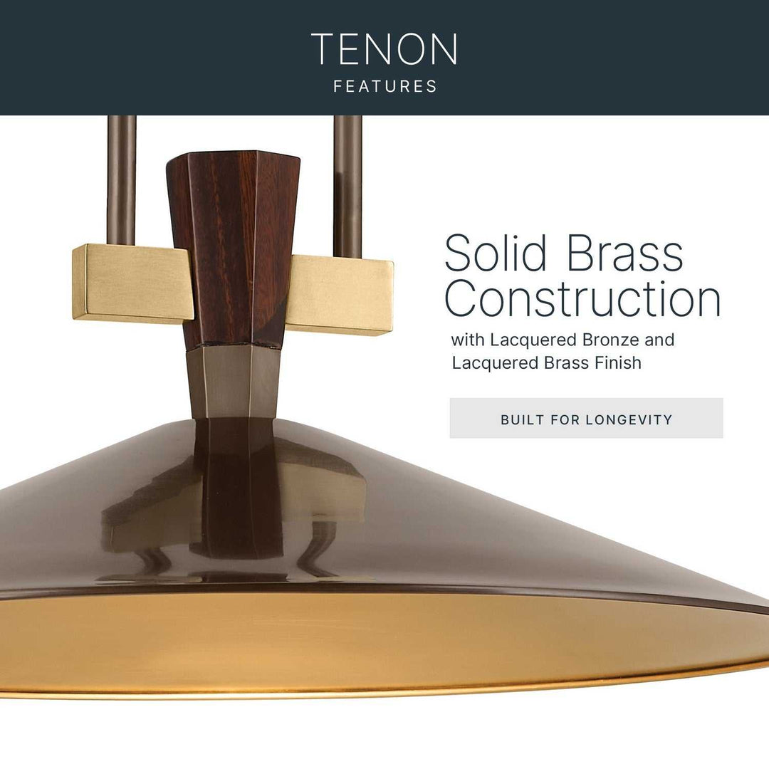 Tenon LED Pendant in Lacquered Bronze Kichler Canada