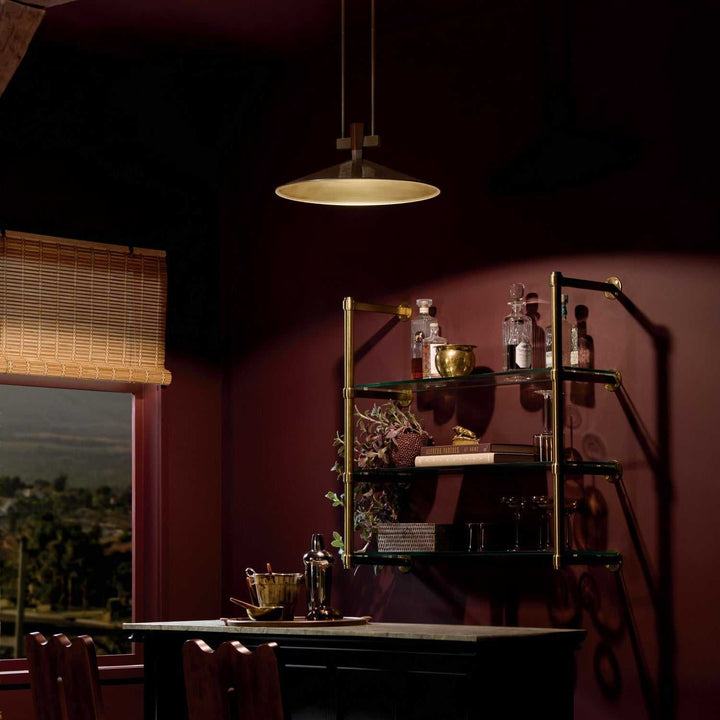 Tenon LED Pendant in Lacquered Bronze Kichler Canada