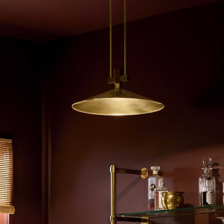 Tenon LED Pendant in Lacquered Brass Kichler Canada