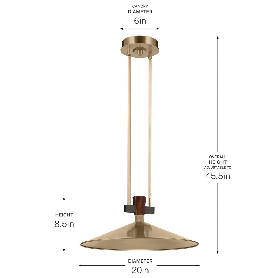 Tenon LED Pendant in Champagne Bronze Kichler Canada