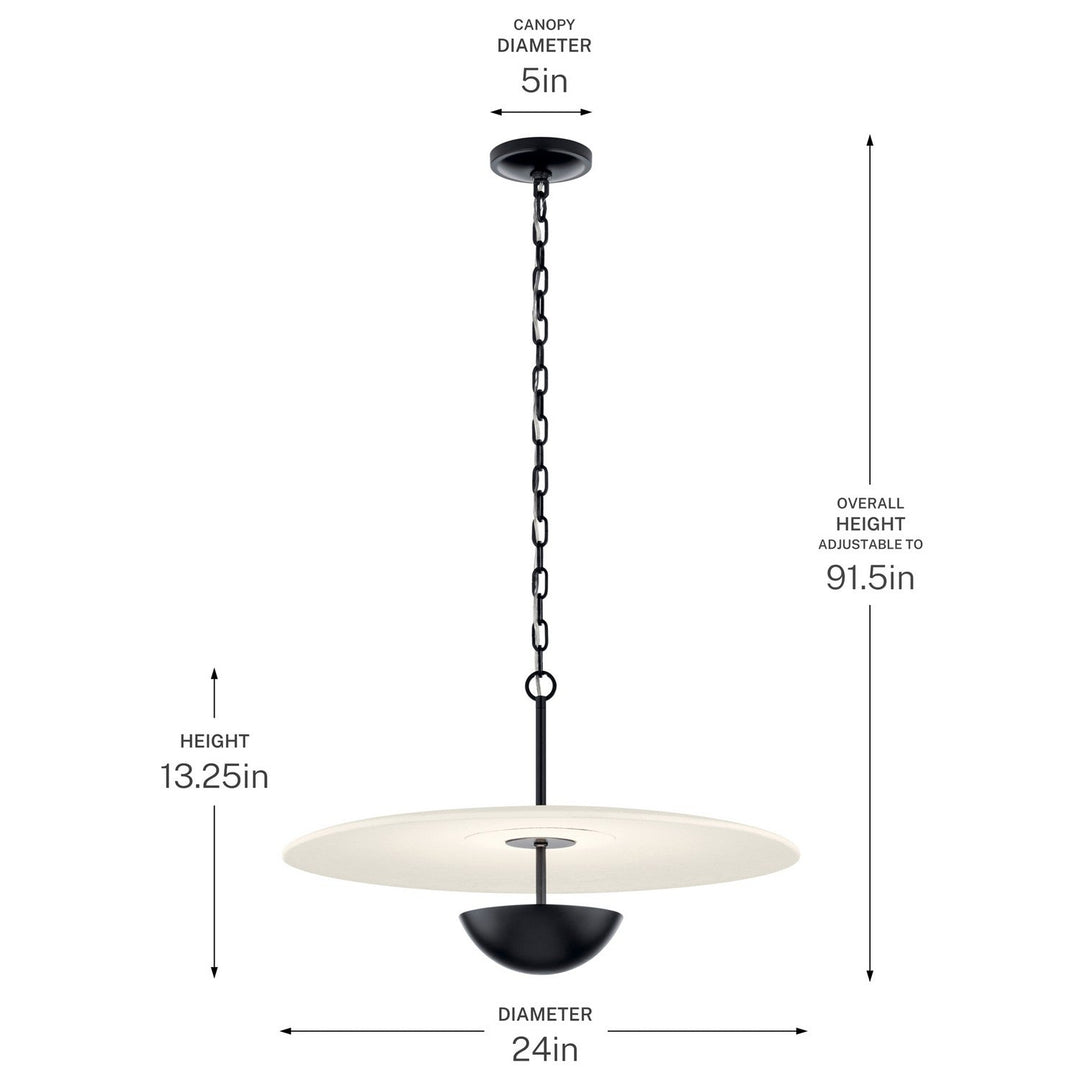 Mikale LED Pendant in Black Kichler Canada