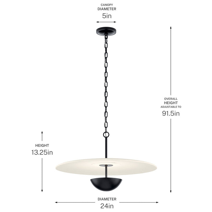 Mikale LED Pendant in Black Kichler Canada