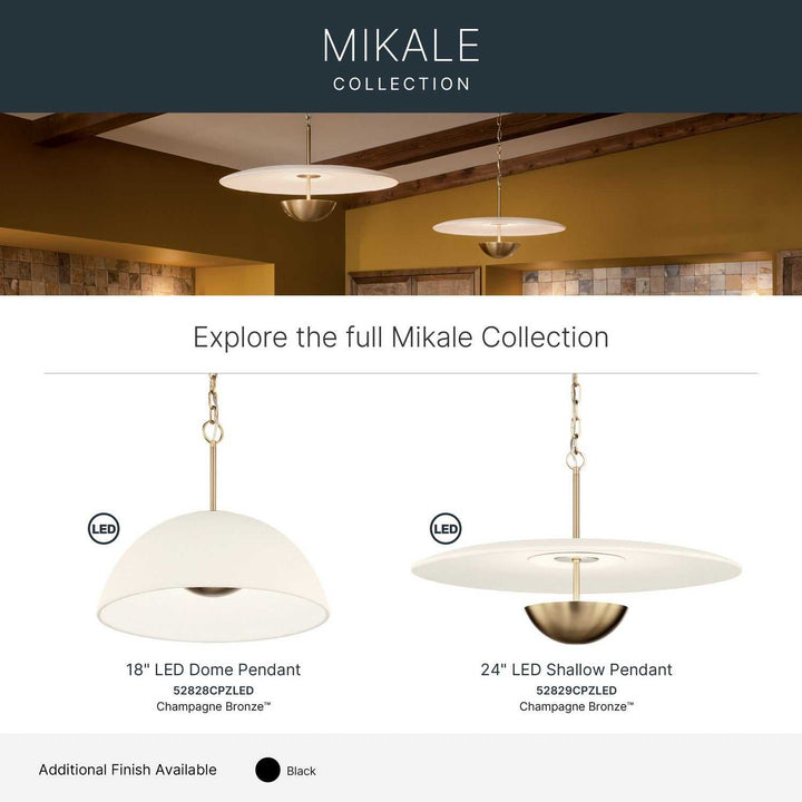 Mikale LED Pendant in Champagne Bronze Kichler Canada