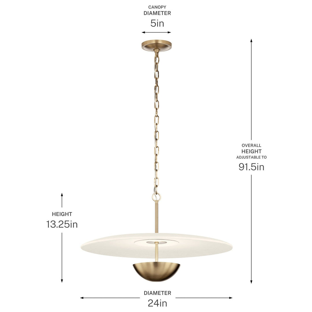 Mikale LED Pendant in Champagne Bronze Kichler Canada