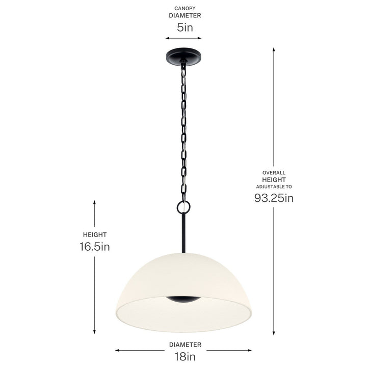 Mikale LED Pendant in Black Kichler Canada