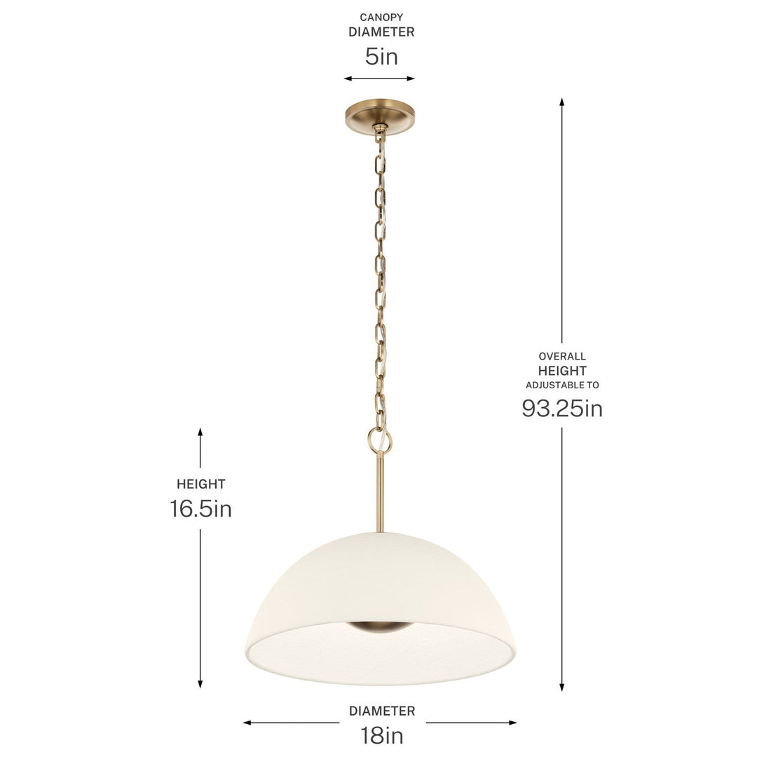 Mikale LED Pendant in Champagne Bronze Kichler Canada