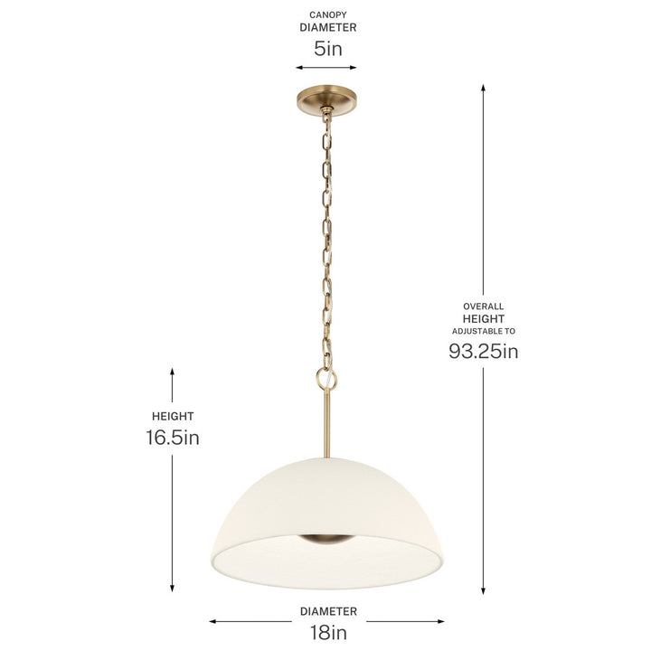 Mikale LED Pendant in Champagne Bronze Kichler Canada