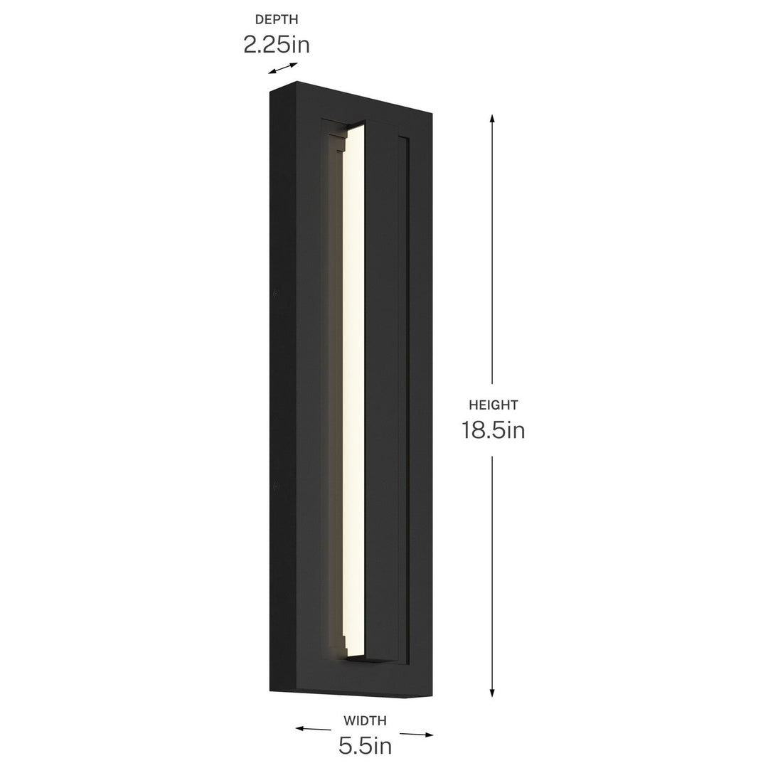 Arik LED Outdoor Wall Mount in Black Kichler Canada
