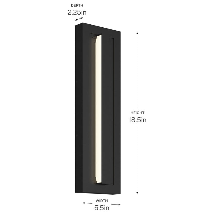 Arik LED Outdoor Wall Mount in Black Kichler Canada