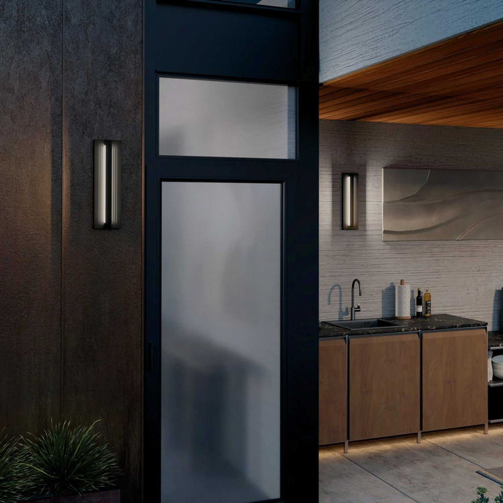 Arik LED Outdoor Wall Mount in Black Kichler Canada