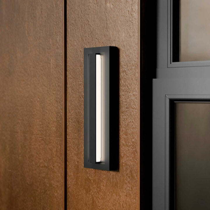 Arik LED Outdoor Wall Mount in Black Kichler Canada