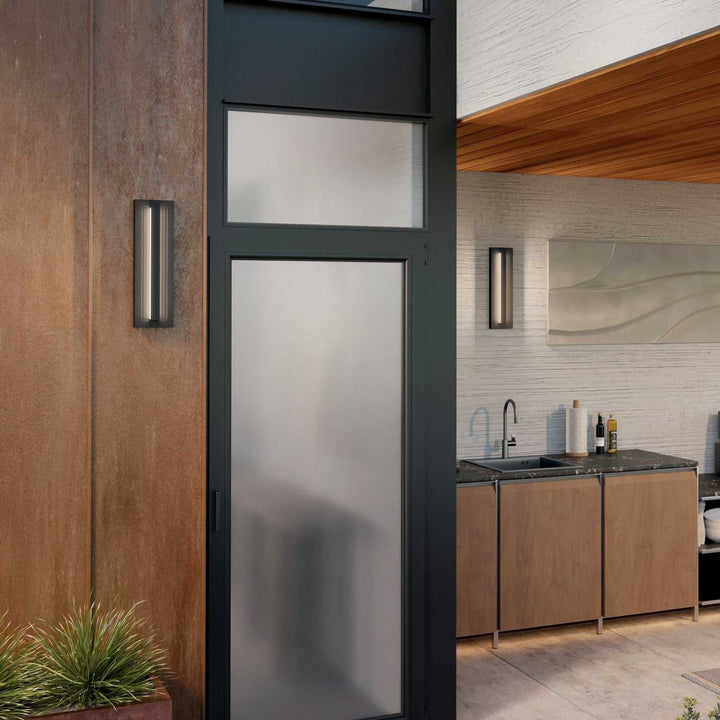 Arik LED Outdoor Wall Mount in Black Kichler Canada