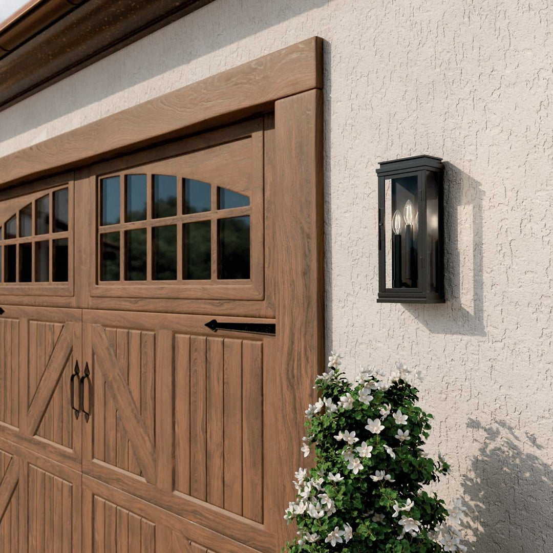 Lundon Three Light Outdoor Wall Mount in Black Kichler Canada