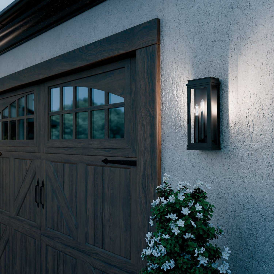 Lundon Three Light Outdoor Wall Mount in Black Kichler Canada