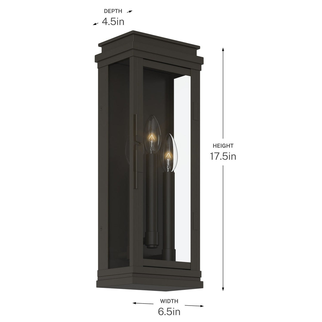 Kichler Canada - 59163OZ - Three Light Outdoor Wall Mount - Lundon - Olde Bronze