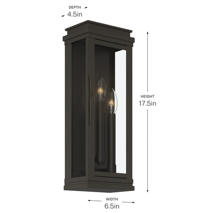 Kichler Canada - 59163OZ - Three Light Outdoor Wall Mount - Lundon - Olde Bronze