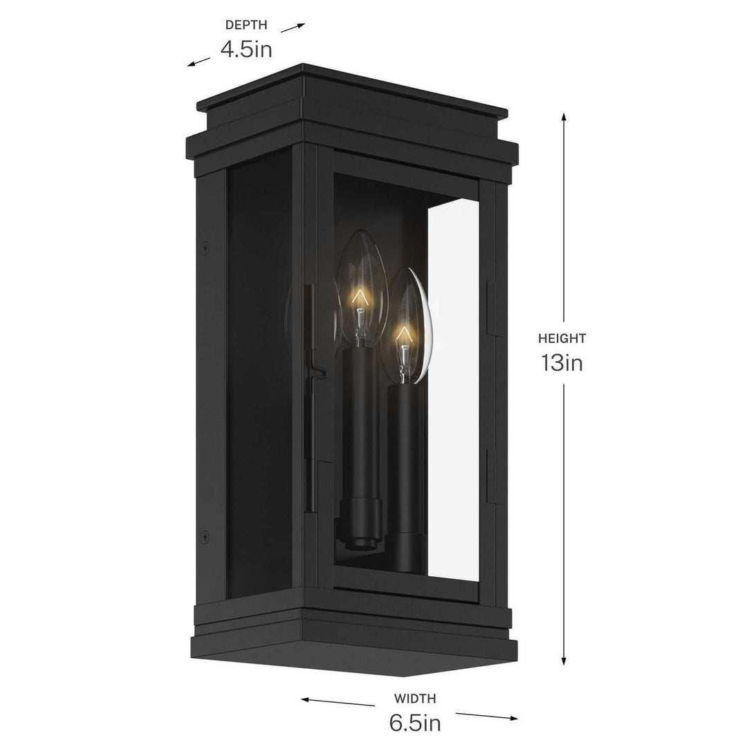 Kichler Canada - 59162BK - Three Light Outdoor Wall Mount - Lundon - Black