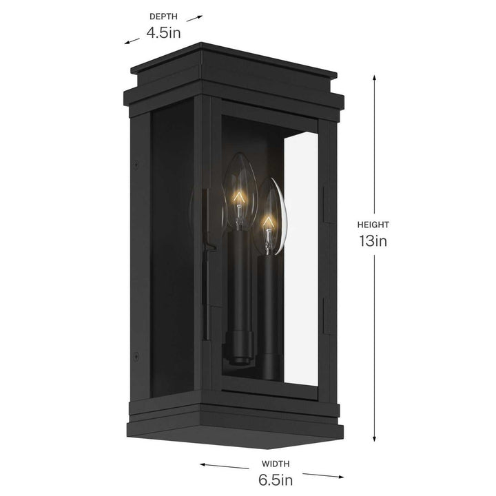 Kichler Canada - 59162BK - Three Light Outdoor Wall Mount - Lundon - Black