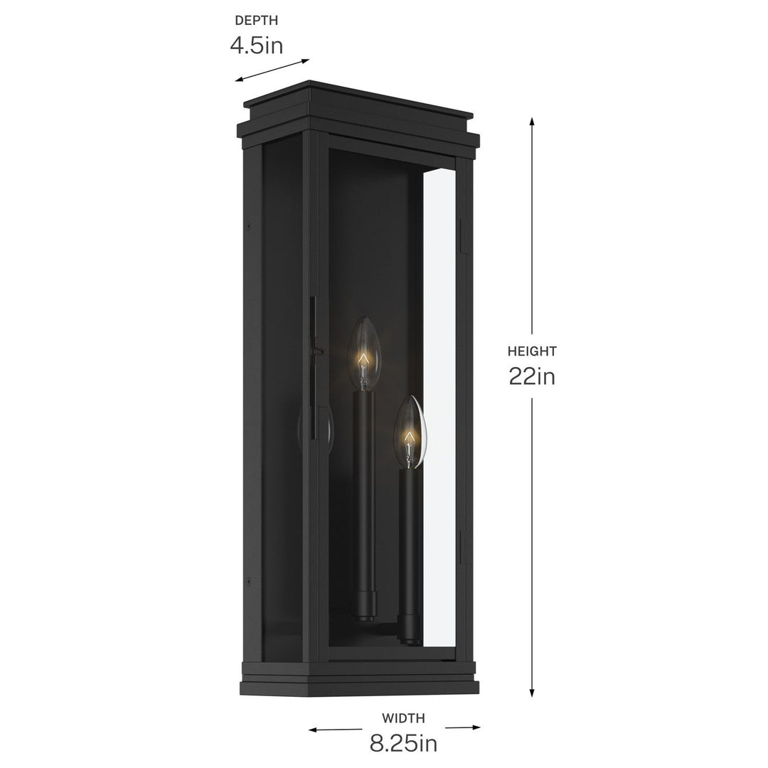 Kichler Canada - 59164BK - Three Light Outdoor Wall Mount - Lundon - Black