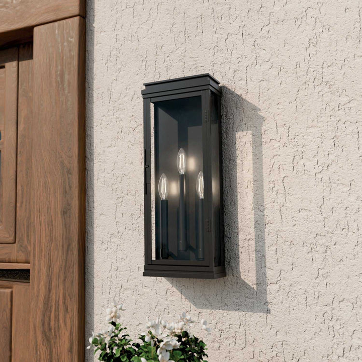 Kichler Canada - 59164BK - Three Light Outdoor Wall Mount - Lundon - Black