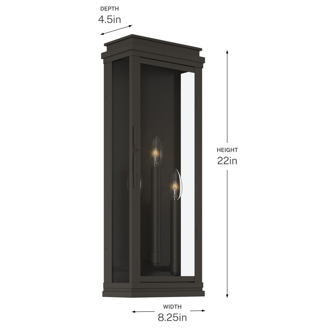 Lundon Three Light Outdoor Wall Mount in Olde Bronze Kichler Canada