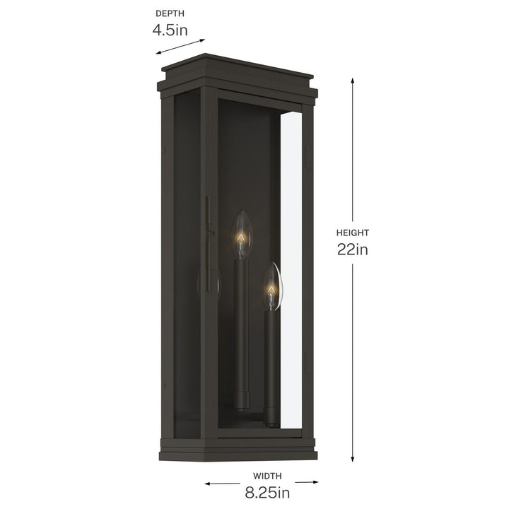 Lundon Three Light Outdoor Wall Mount in Olde Bronze Kichler Canada
