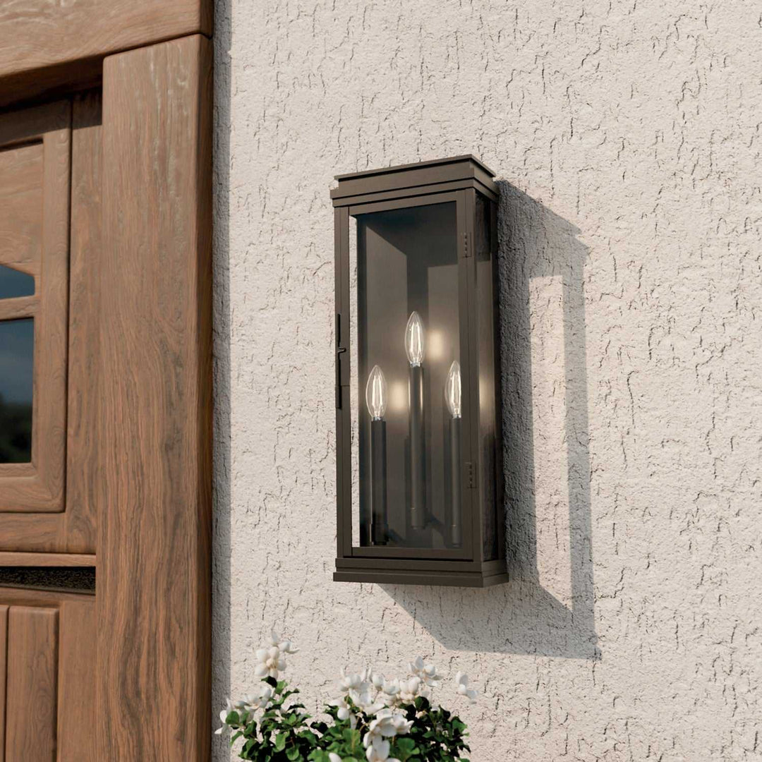 Lundon Three Light Outdoor Wall Mount in Olde Bronze Kichler Canada