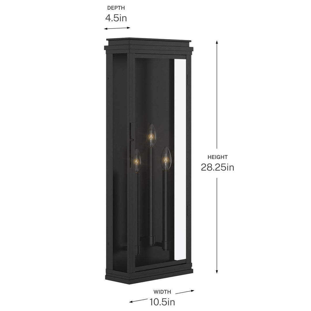 Kichler Canada - 59165BK - Three Light Outdoor Wall Mount - Lundon - Black