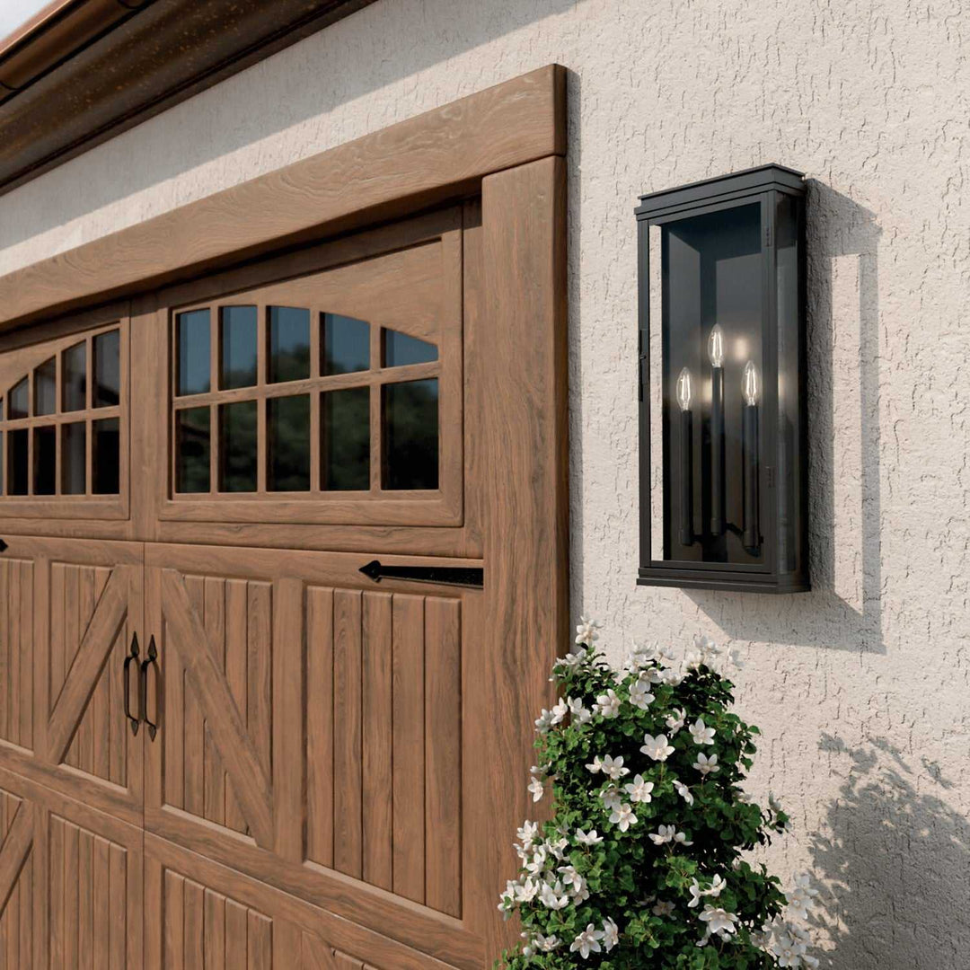 Kichler Canada - 59165BK - Three Light Outdoor Wall Mount - Lundon - Black