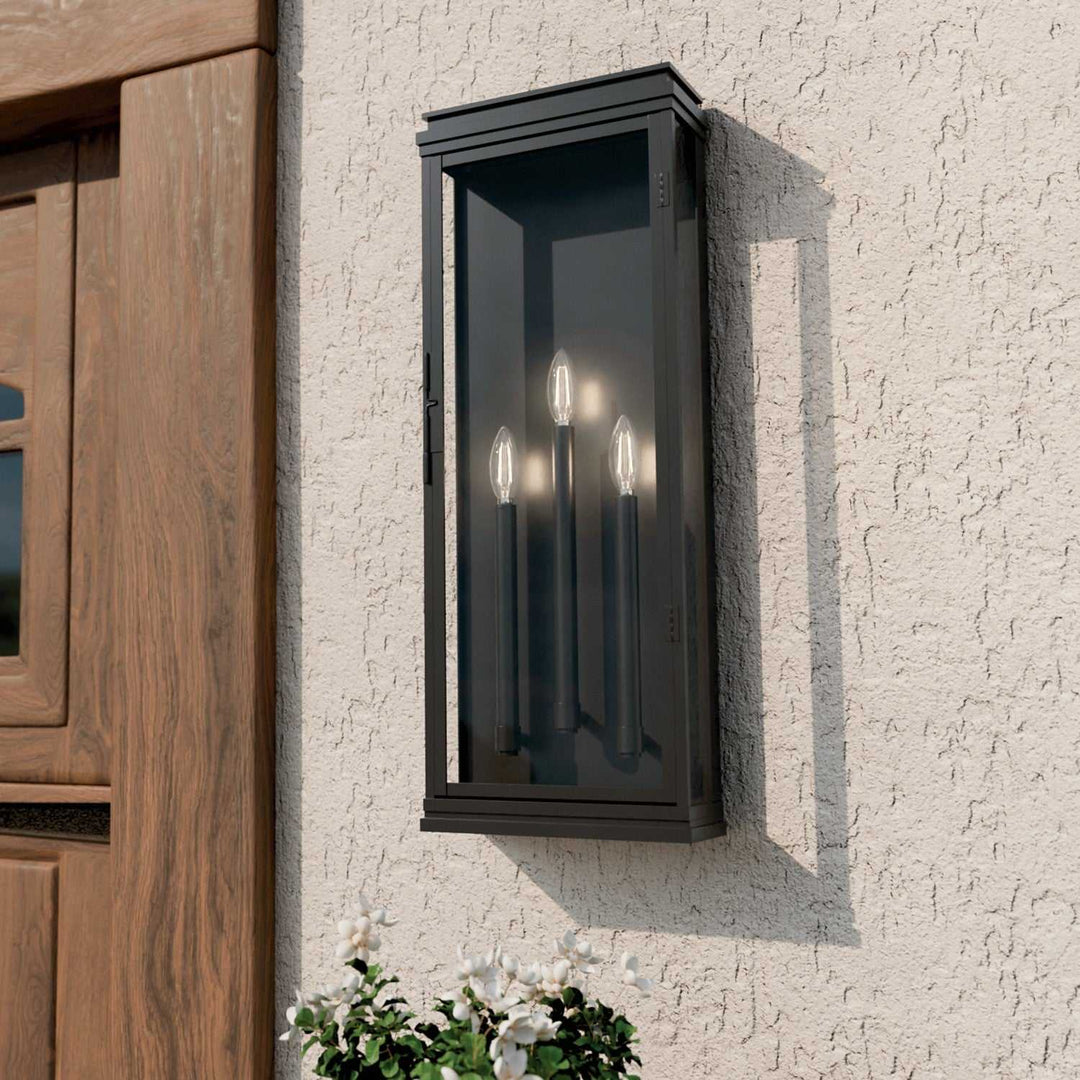 Kichler Canada - 59165BK - Three Light Outdoor Wall Mount - Lundon - Black