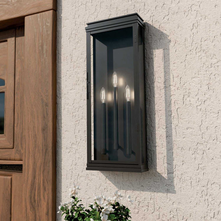 Kichler Canada - 59165BK - Three Light Outdoor Wall Mount - Lundon - Black