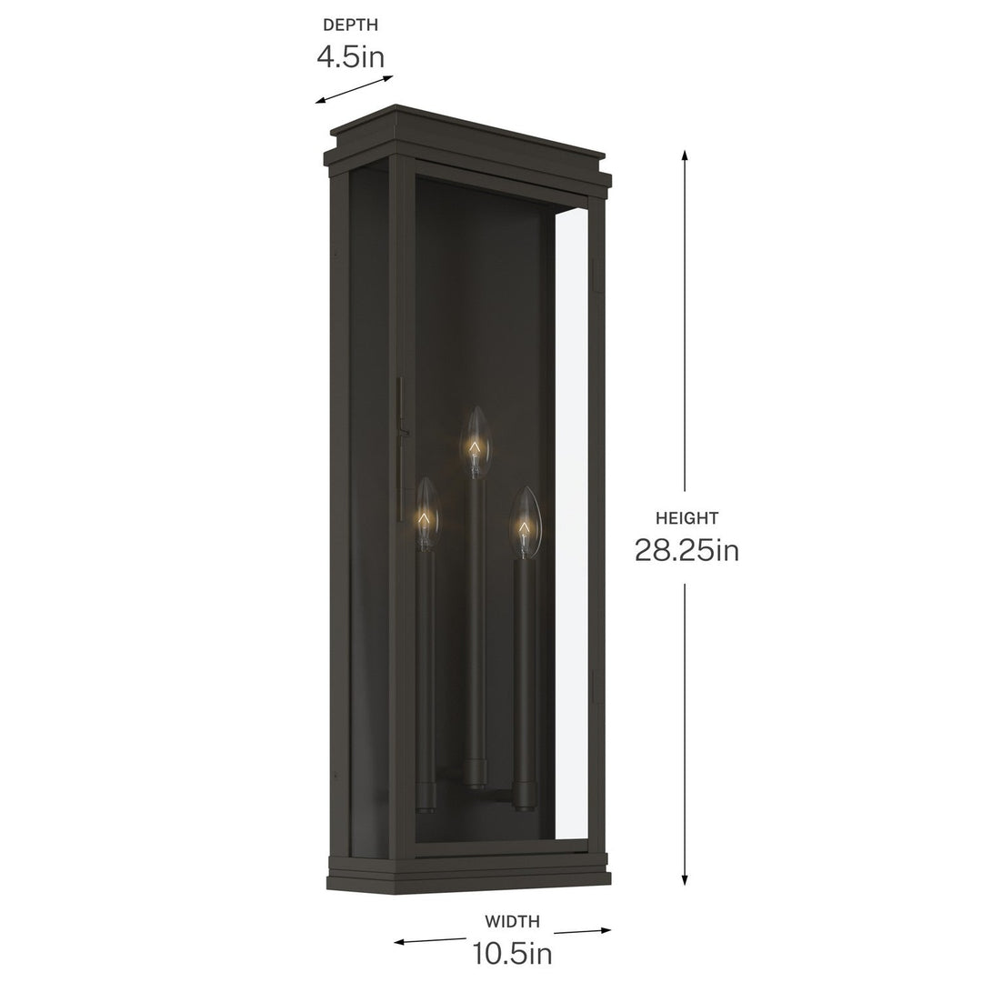Lundon Three Light Outdoor Wall Mount in Olde Bronze Kichler Canada